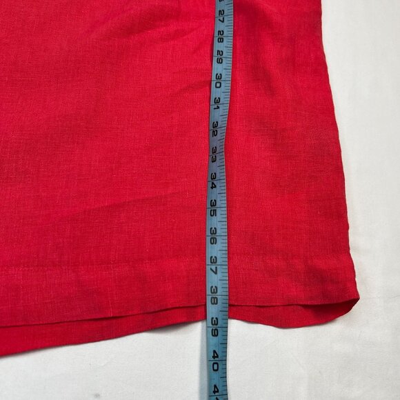 J Mclaughlin Nylee Linen Mini Dress 3/4 sleeve Pockets Coral Rose Pink Small - Picture 8 of 12